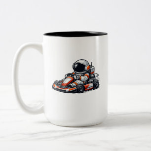 Caneca De Café Em Dois Tons Kart de Astronauta