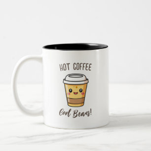 Caneca De Café Em Dois Tons Kawaii Feijão Legal Frase Café Mug Divertido & Cui