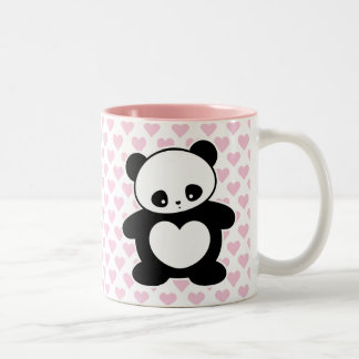Caneca De Café Em Dois Tons Kawaii panda