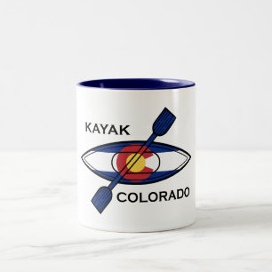 Caneca De Café Em Dois Tons Kayak Colorado Flag