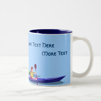 Caneca De Café Em Dois Tons Kayakers Personalizável Mug