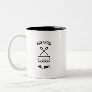 Caneca De Café Em Dois Tons Kayaking