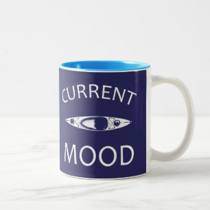 Caneca De Café Em Dois Tons Kayaking de humor atual