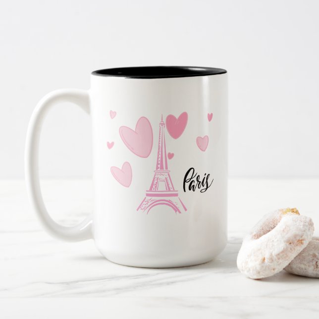 Caneca De Café Em Dois Tons Kaye e Summer Paris (Com Donut)