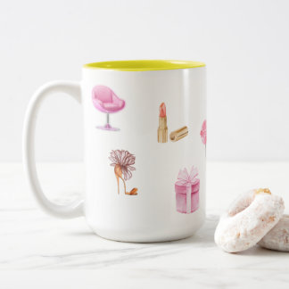 Caneca De Café Em Dois Tons Kaye e Whimsical de Verão