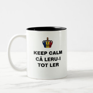 Caneca De Café Em Dois Tons KEEP CALM ca LERU-I TOT LER