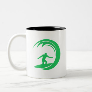Caneca De Café Em Dois Tons Kelly Green Surfer