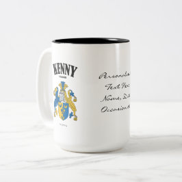Caneca De Café Em Dois Tons Kenny Family Crest, Tradução e Significado
