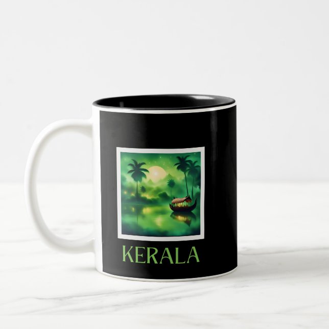 Caneca De Café Em Dois Tons kerala índia (Esquerda)