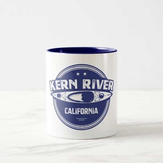 Caneca De Café Em Dois Tons Kern River California Kayaking (Centro)