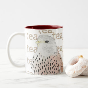 Caneca De Café Em Dois Tons Kestrel do café do chá da aguarela