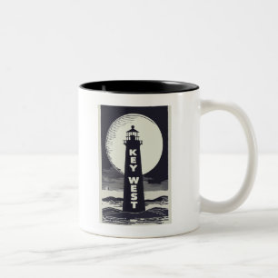 Caneca De Café Em Dois Tons Key West Lighthouse Moon