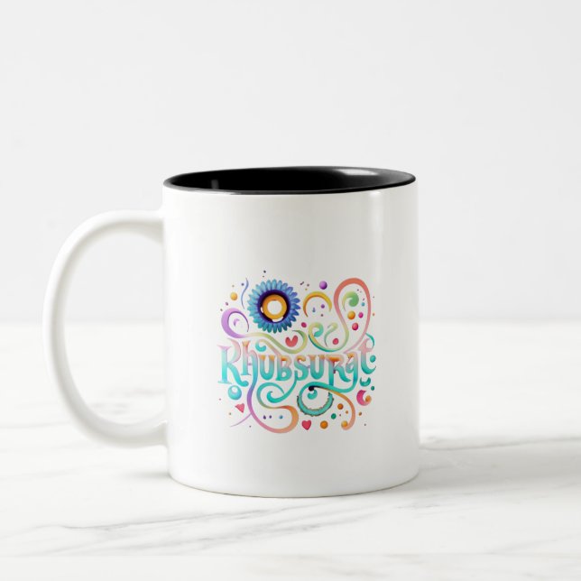 Caneca De Café Em Dois Tons Khubsurat l BeauBell L Calliografia (Esquerda)