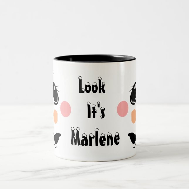 Caneca De Café Em Dois Tons Kids Personalize Snowman  (Centro)