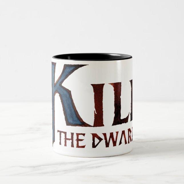 Caneca De Café Em Dois Tons KILI THE DWARF™ Name (Centro)