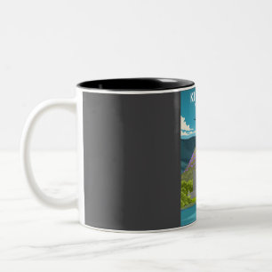 Caneca De Café Em Dois Tons Killarney National Park Vintage Natureza Mínima