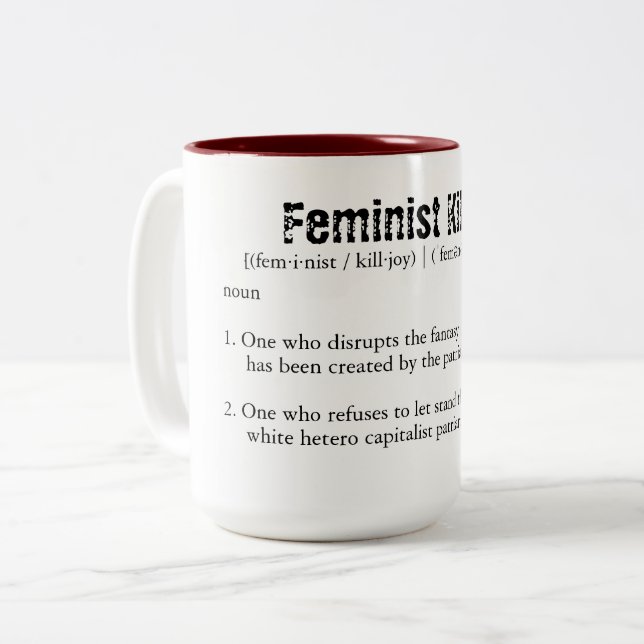 Caneca De Café Em Dois Tons Killjoy Feminista (Frente Esquerda)
