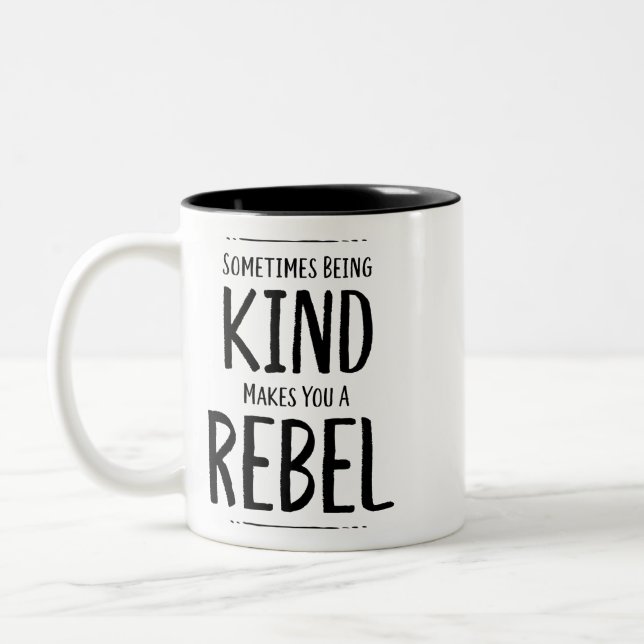 Caneca De Café Em Dois Tons Kind Rebel (Esquerda)