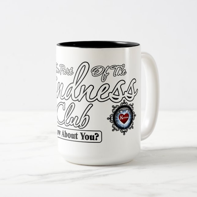 Caneca De Café Em Dois Tons Kindness Club (Frente Esquerda)