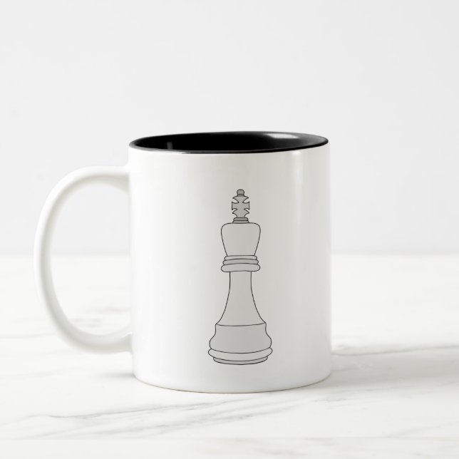 Caneca De Café Em Dois Tons King Chess (Esquerda)