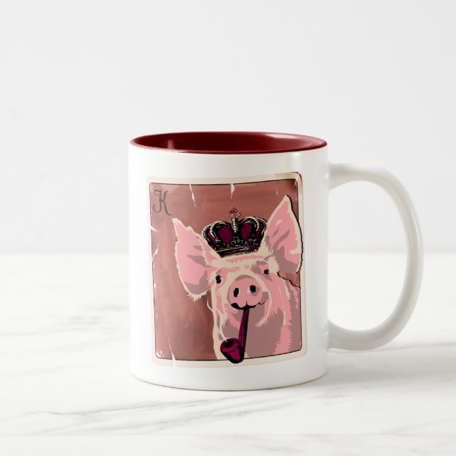 Caneca De Café Em Dois Tons King Pig (Direita)