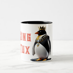 Caneca De Café Em Dois Tons King Tux - Régal Linux Penguin Coffee Mug