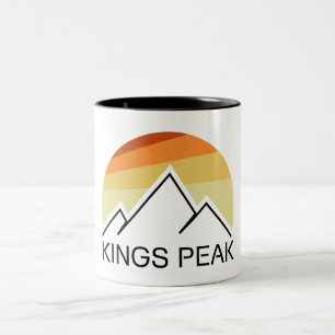 Caneca De Café Em Dois Tons Kings Peak Utah Retro