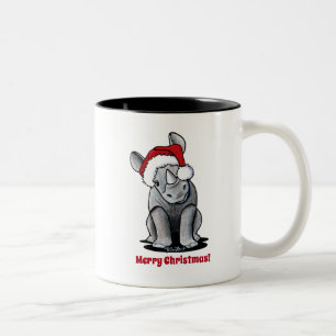 Caneca De Café Em Dois Tons KiniArt Baby Rhino