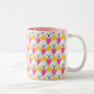Caneca De Café Em Dois Tons KiniArt Bichon Frise