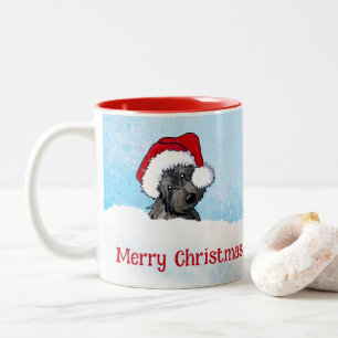 Caneca De Café Em Dois Tons KiniArt Cairn Terrier Christmas