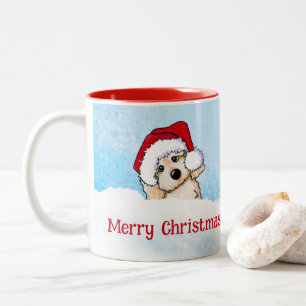 Caneca De Café Em Dois Tons KiniArt Cavapoo Natal