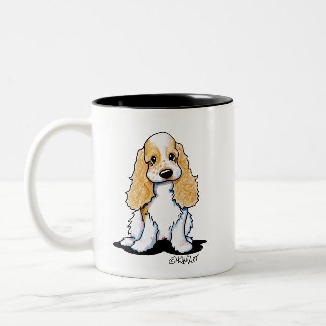 Caneca De Café Em Dois Tons KiniArt Cocker Spaniel Mug (Esquerda)