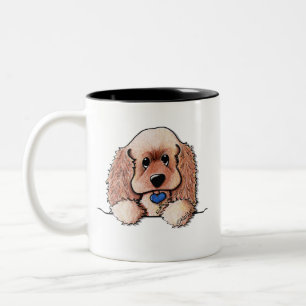 Caneca De Café Em Dois Tons KiniArt Cocker Spaniel Mug