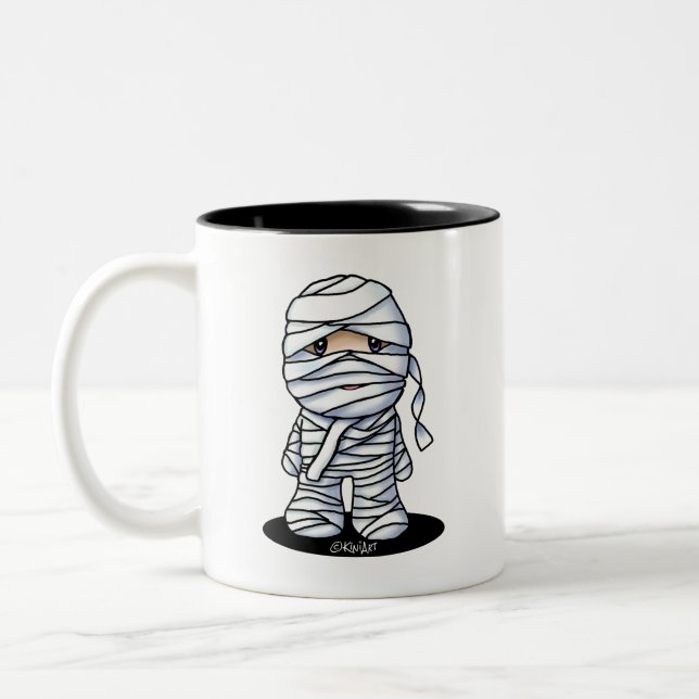 Caneca De Café Em Dois Tons KiniArt Mummy (Esquerda)