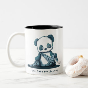 Caneca De Café Em Dois Tons KiniArt Panda Coffee Cub De Duas Pontas