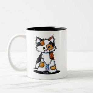 Caneca De Café Em Dois Tons KiniArt Patches Calico Kitten