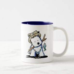 Caneca De Café Em Dois Tons KiniArt Pesca Westie Mug
