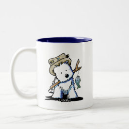 Caneca De Café Em Dois Tons KiniArt Pesca Westie Mug