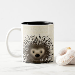 Caneca De Café Em Dois Tons KiniArt Porcupine