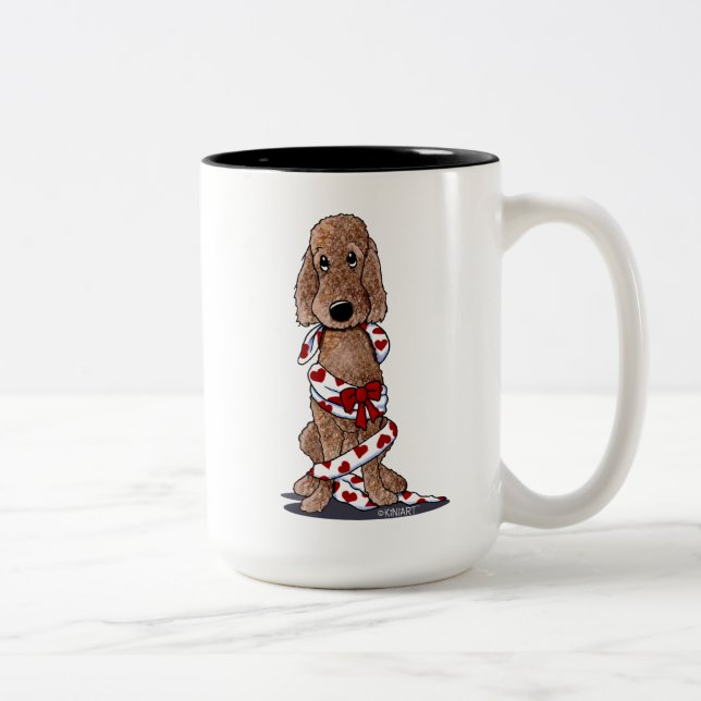 Caneca De Café Em Dois Tons KiniArt Shaved Chocolate Doodle Mug (Direita)