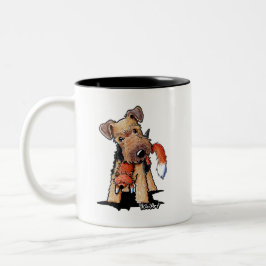 Caneca De Café Em Dois Tons KiniArt Welsh Terrier Mug