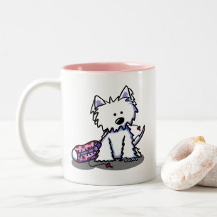 Caneca De Café Em Dois Tons KiniArt Westie O Cão