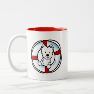 Caneca De Café Em Dois Tons KiniArt Westie Rescue Mug