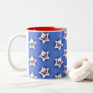 Caneca De Café Em Dois Tons KiniArt Westie Star