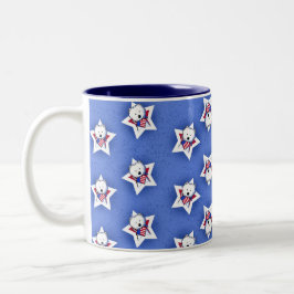 Caneca De Café Em Dois Tons KiniArt Westie Star