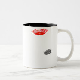 Caneca De Café Em Dois Tons Kiss de Dia de os namorados especial