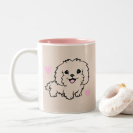 Caneca De Café Em Dois Tons Kisses Coffee Bliss Cachorro Pêtamo