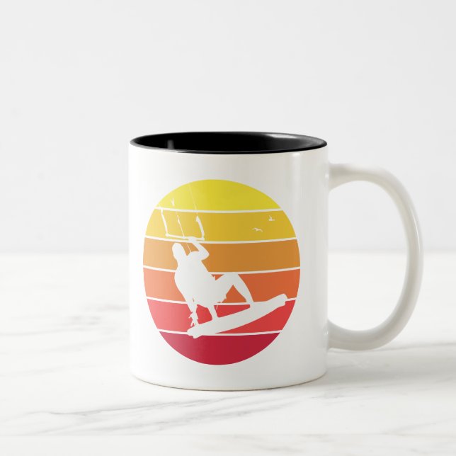 Caneca De Café Em Dois Tons Kiteboard (Direita)