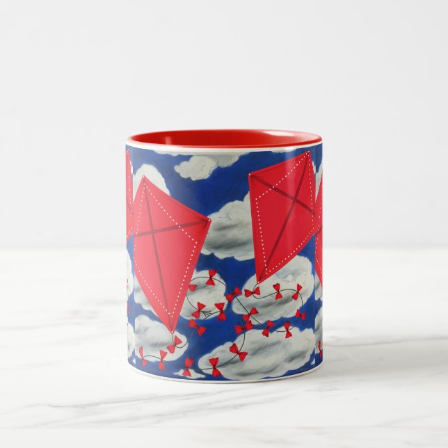 Caneca De Café Em Dois Tons Kites e Klouds (Centro)