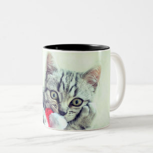 Caneca De Café Em Dois Tons Kitten